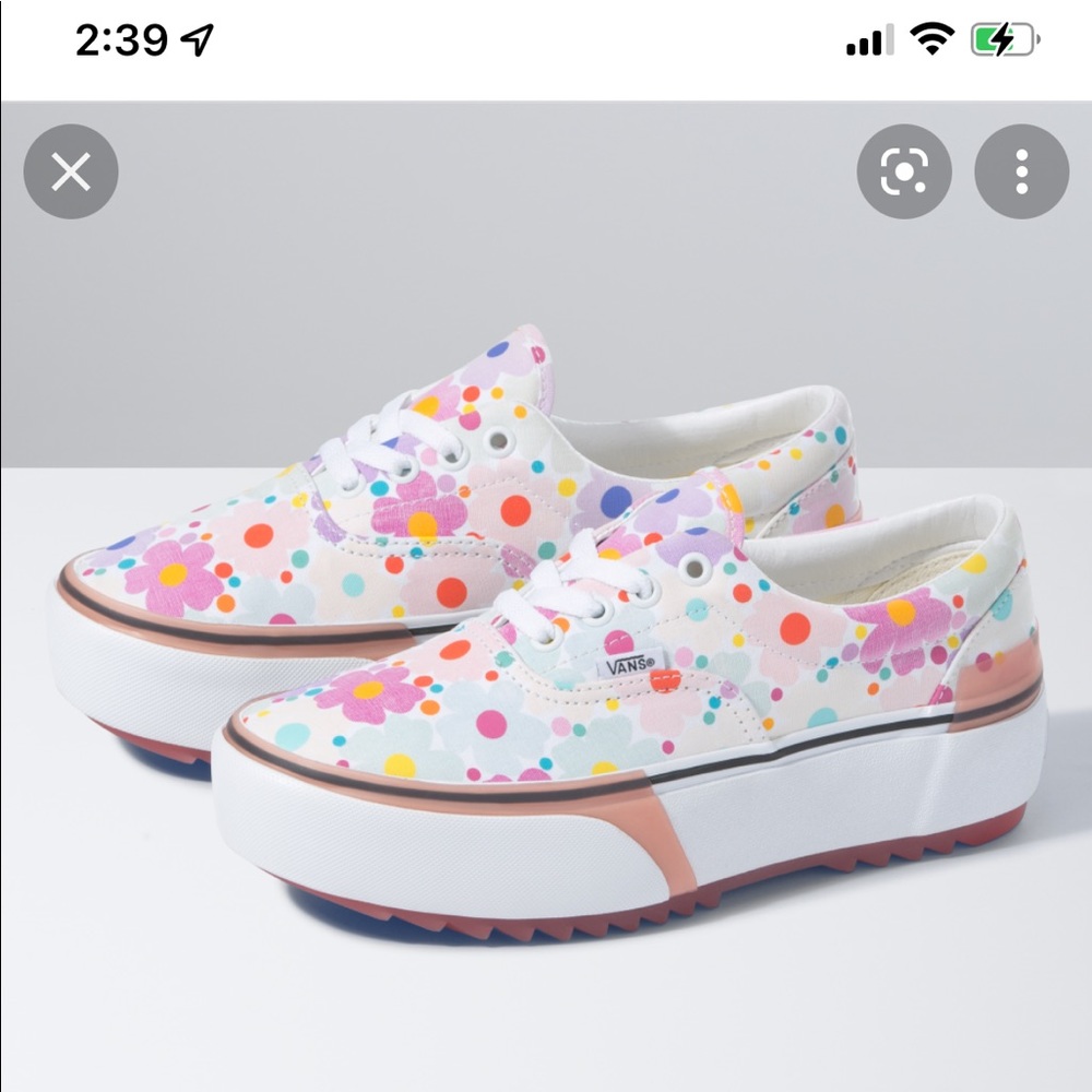 UV Stacked Ink Era Flower Vans Size 5.5